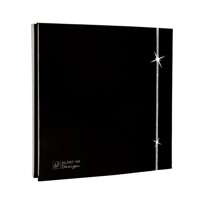 Накладной вентилятор Solar Palau SILENT-100 CZ BLACK SWAROVSKI DESIGN